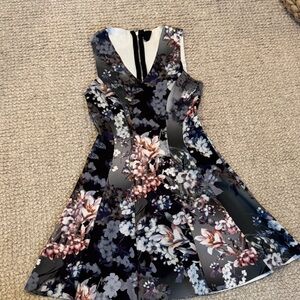TopShop Moody Black Floral Mini Dress